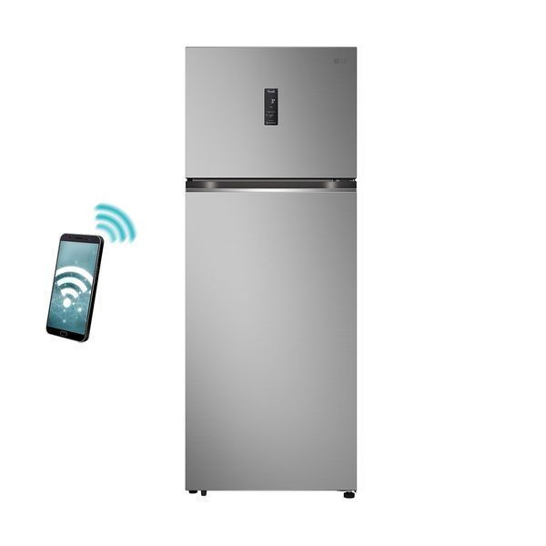 LG GTBV44PYBKD Ψυγείο Δίπορτο 461lt Total NoFrost Υ184.5xΠ70xΒ72.5εκ. Inox