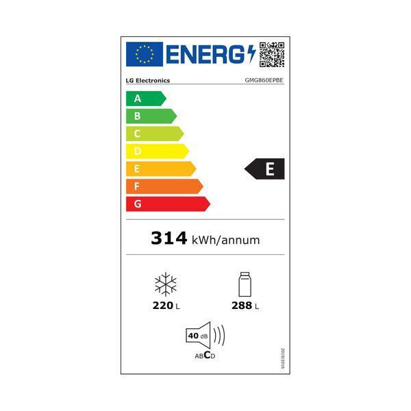 LG GMG860EPBE Ψυγείο Ντουλάπα Total NoFrost Υ178.7xΠ83.5xΒ73εκ. Γκρι