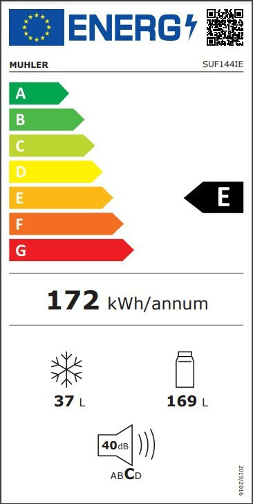 Muhler SUF144IE Ψυγείο Δίπορτο Υ143xΠ54.5xΒ55.5εκ. Inox