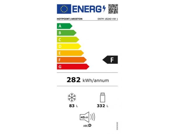 Hotpoint-Ariston ENTM 182A0 VW 1 Ψυγείο Δίπορτο Υ180xΠ70xΒ68.5εκ. Inox