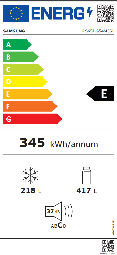 Samsung RS65DG54M3SLEF Ψυγείο Ντουλάπα NoFrost Υ178xΠ91xΒ71.6εκ. Γκρι