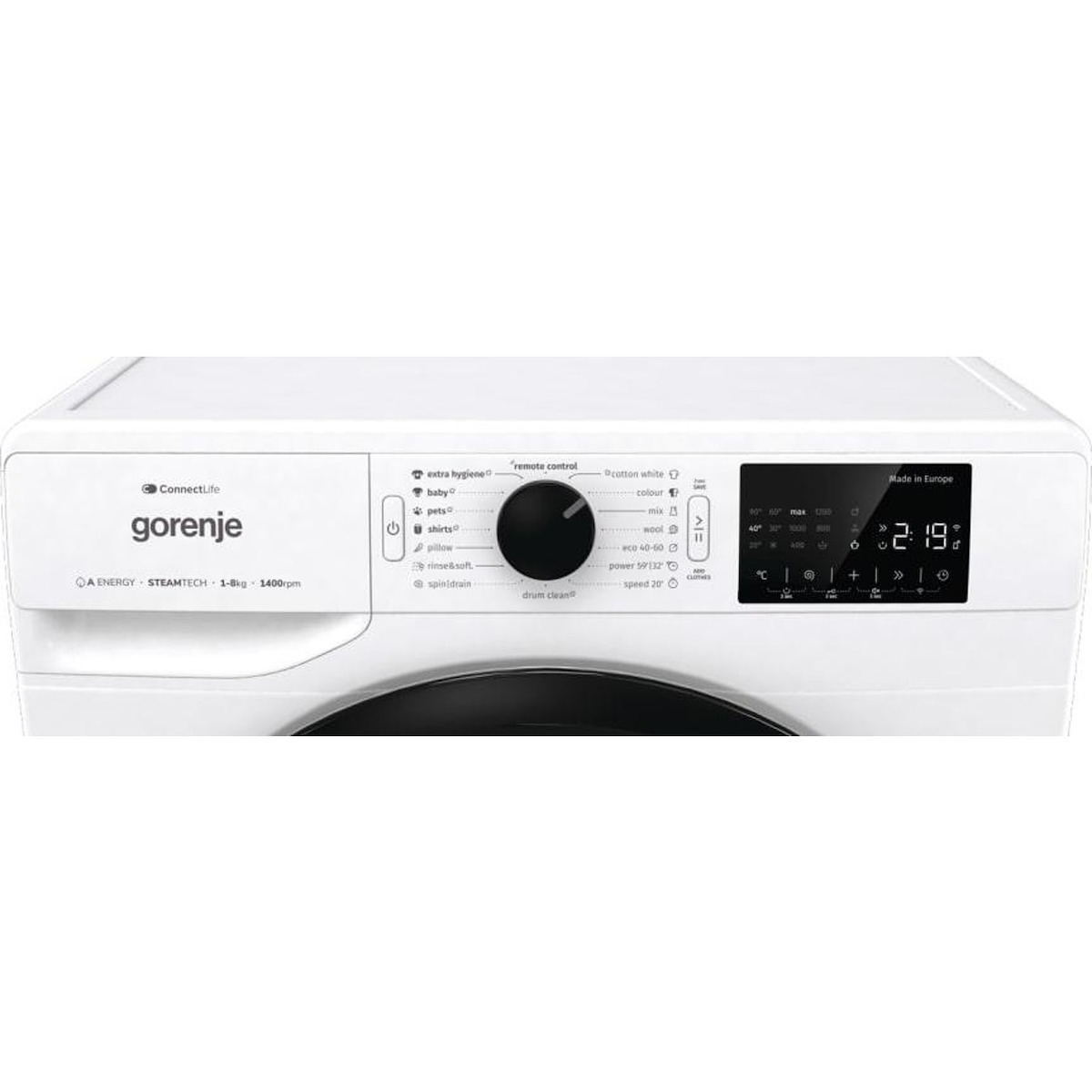 Gorenje Πλυντήριο Ρούχων 8kg 1400 Στροφών WPNEI84A1SWIFI