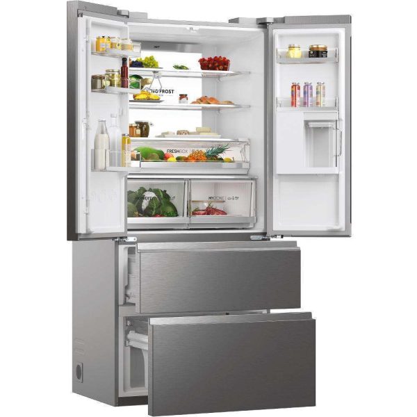 Haier HFW7819EWMP Ψυγείο Ντουλάπα 537lt NoFrost Υ192.5xΠ83xΒ66.9εκ. Inox