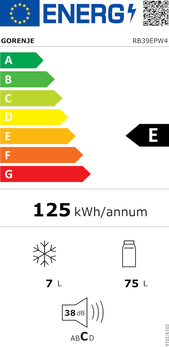 Gorenje RB391PW4 031006701 Mini Bar Υ84.2xΠ47.5xΒ44.8εκ. Λευκό