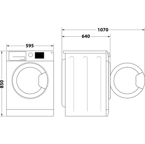 Hotpoint-Ariston Πλυντήριο Ρούχων 10kg 1351 Στροφών AQ104D497SD