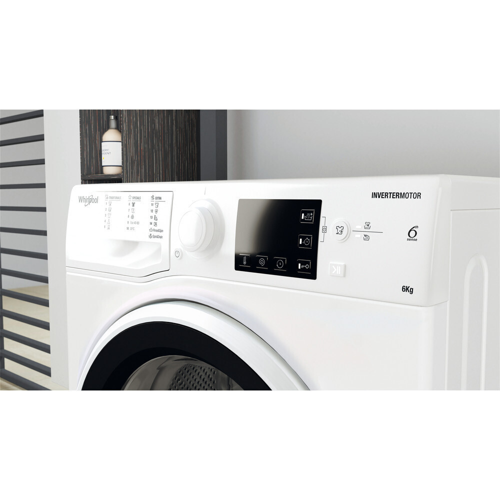 Whirlpool Πλυντήριο Ρούχων 6kg 1200 Στροφών WRB SB 6249 W EU 859991661570