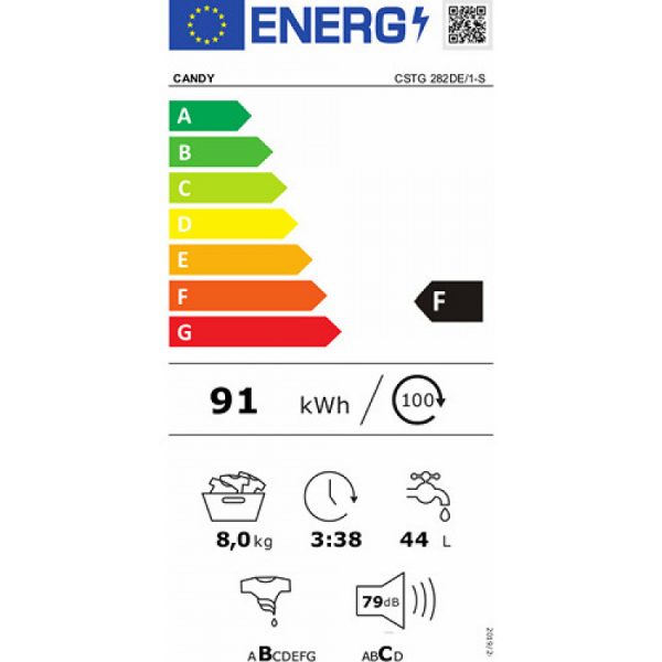 Candy Πλυντήριο Ρούχων Άνω Φόρτωσης 8kg 1200 Στροφών CSTG 282D2/1-S