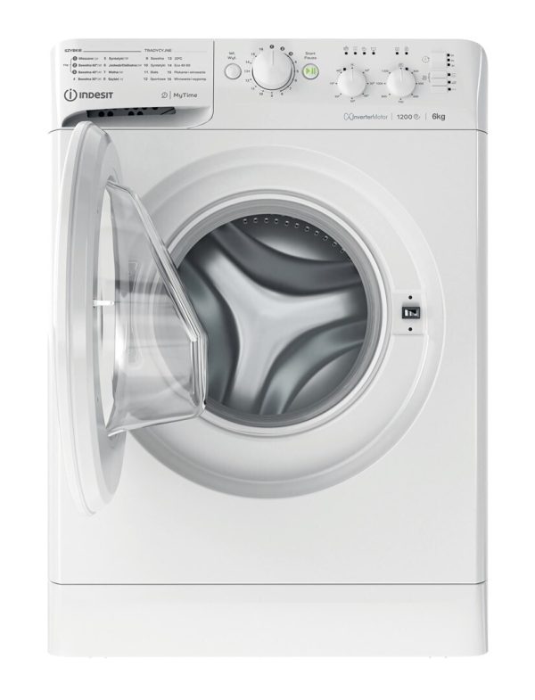 Indesit Πλυντήριο Ρούχων 6kg 1200 Στροφών MTWSC 61294 W PL