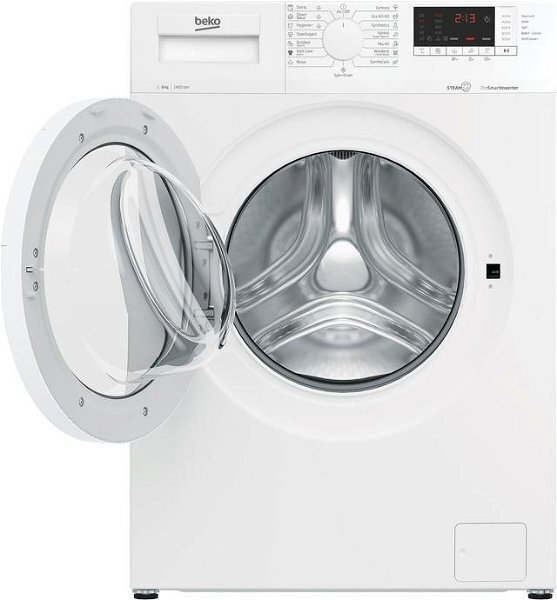 Beko Πλυντήριο Ρούχων 8kg με Ατμό 1400 Στροφών WUE8726XST