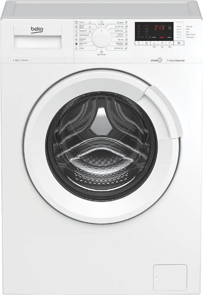 Beko Πλυντήριο Ρούχων 8kg με Ατμό 1400 Στροφών WUE8726XST