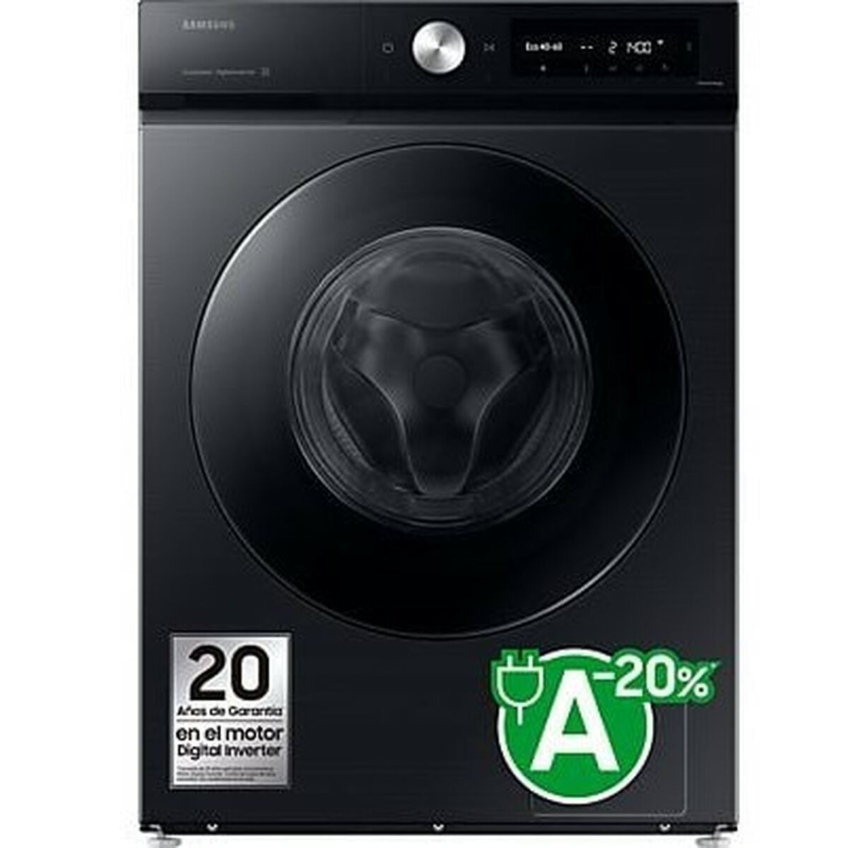 Samsung Πλυντήριο Ρούχων 9kg με Ατμό Μαύρο WW90DB7U94GBU3