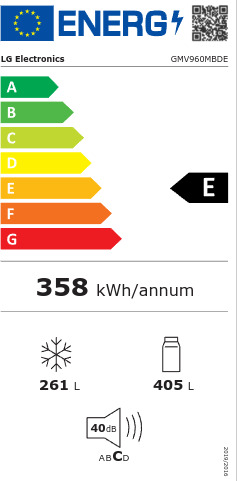 LG GMV960MBDE Ψυγείο Ντουλάπα Total NoFrost Υ178.7xΠ91.4xΒ72.5εκ. Inox