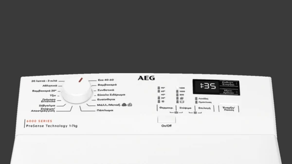 AEG LTR6K271G Πλυντήριο Ρούχων Άνω Φόρτωσης 7kg 1200 Στροφών