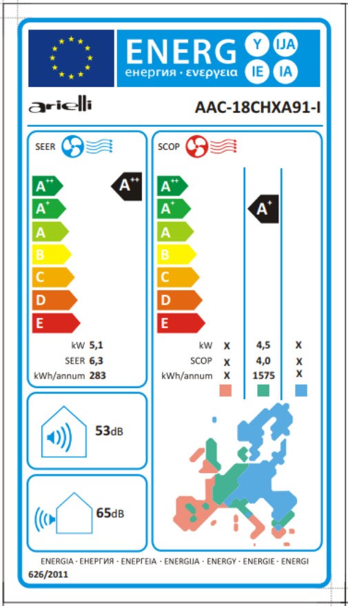 Arielli AAC-18CHXA91-i Κλιματιστικό Inverter 18000 BTU A++/A+