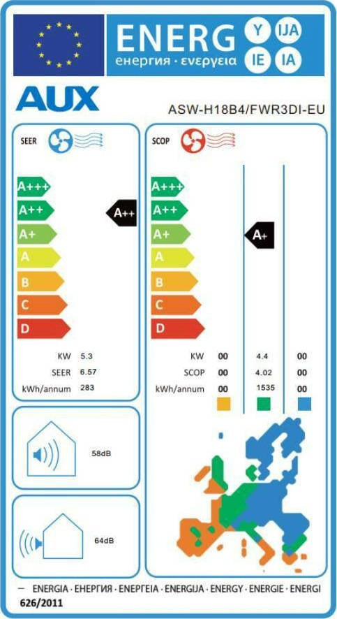 Arielli ASW-H18B4FFR3DI-EU Κλιματιστικό Inverter 18000 BTU A++/A+ με Wi-Fi