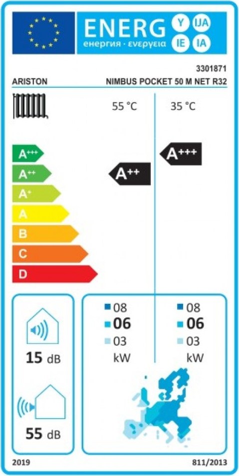 Ariston Nimbus Plus 50 M Net Αντλία Θερμότητας 5kW Μονοφασική Split