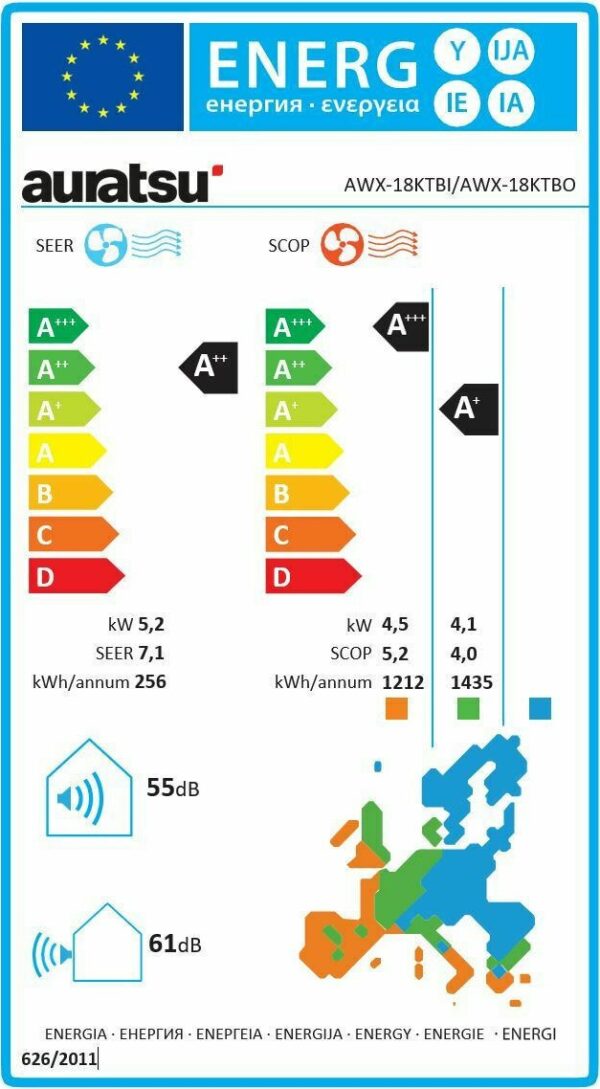 Auratsu AWX-18KTA-I/AWX-18KTA Κλιματιστικό Inverter 18000 BTU A++/A+++