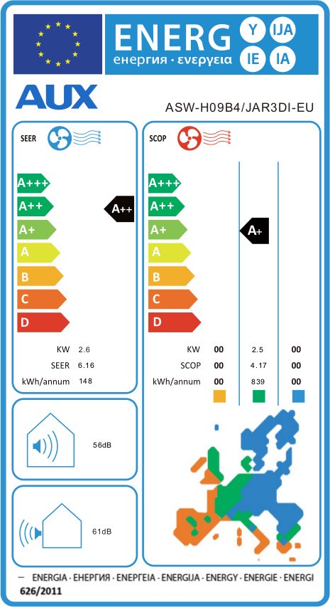 AUX ASW-H18B4/FWR3DI-EU Κλιματιστικό Inverter 18000 BTU A++