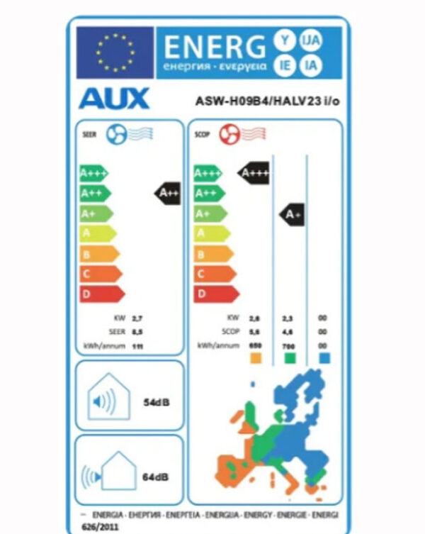 AUX Halo ASW-H09B4/HALV23 Κλιματιστικό Inverter 9000 BTU A++/A+++ με WiFi