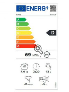 Balay 3TS972B Πλυντήριο Ρούχων 7kg 1200 Στροφών