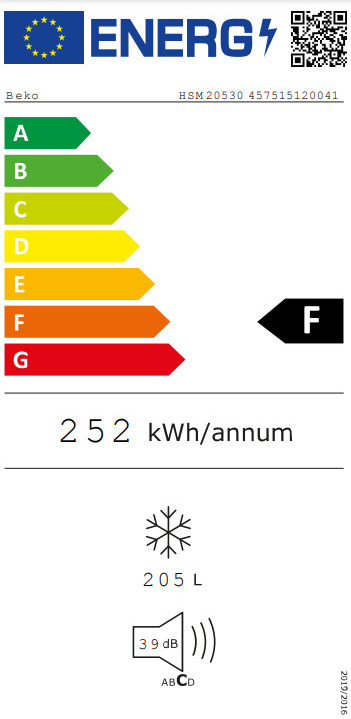 Beko HSM20530 Καταψύκτης Μπαούλο 205lt