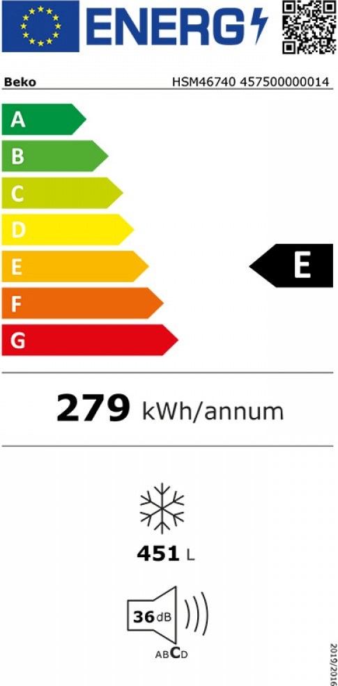 Beko HSM46740 Καταψύκτης Μπαούλο 451lt