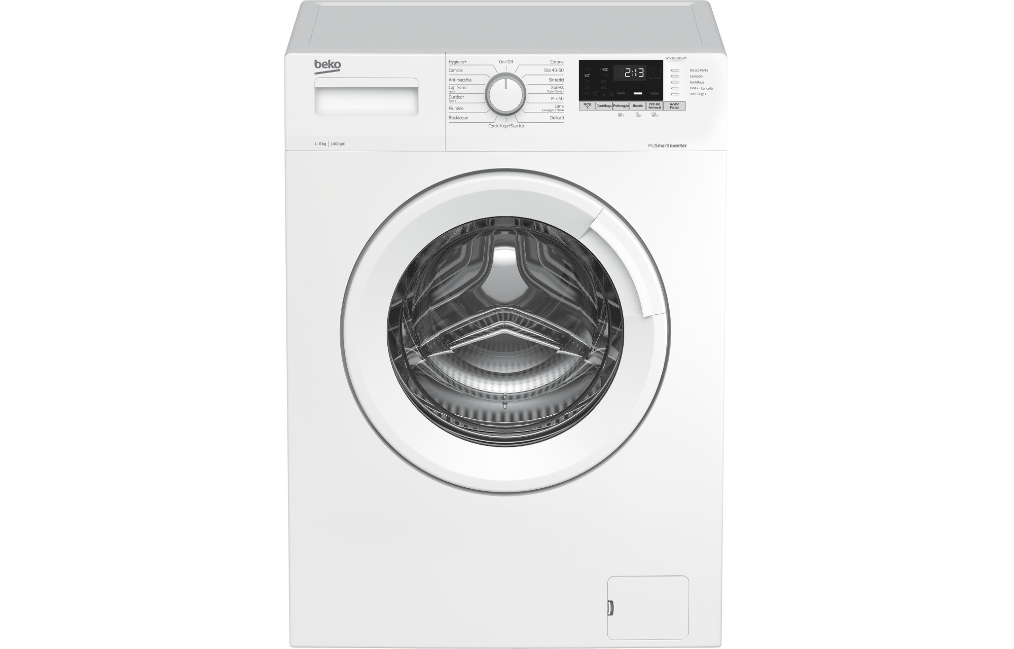 Beko WTXS61432WIIT Πλυντήριο Ρούχων 6kg 1400 Στροφών