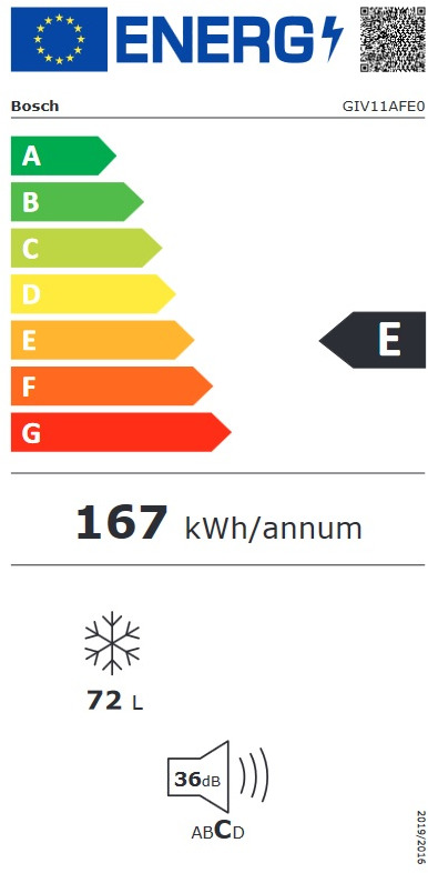 Bosch GIV11AFE0 Όρθιος Καταψύκτης 72lt Low Frost