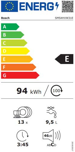 Bosch SMS4HVW31E Ελεύθερο Πλυντήριο Πιάτων 60cm για 13 Σερβίτσια Λευκό με Wi-Fi