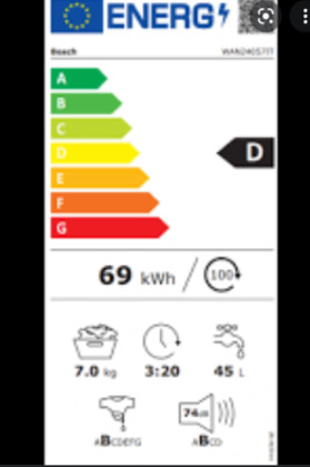 Bosch WAN24057IT Πλυντήριο Ρούχων 7kg 1200 Στροφών