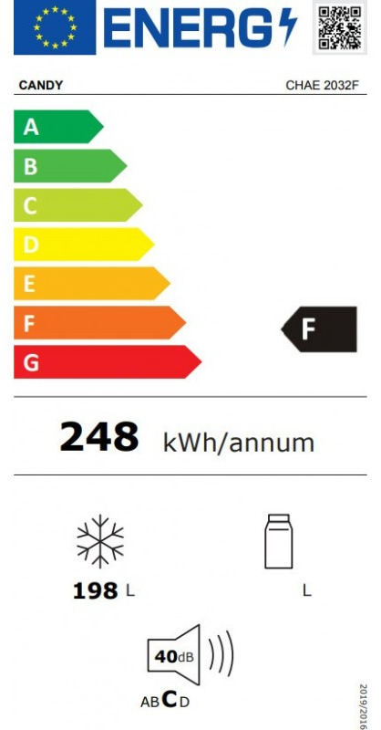 Candy Chae 2032F Καταψύκτης Μπαούλο 198lt