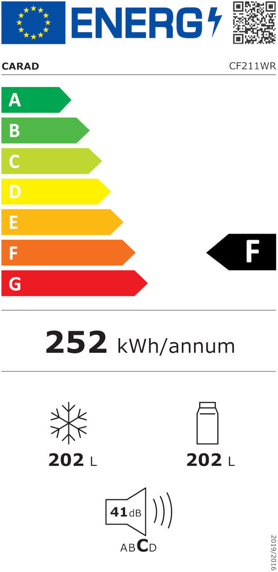 Carad CF211WR Καταψύκτης Μπαούλο 205lt