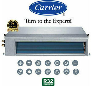Carrier 42QSS048D8S/38QUS048D8T Επαγγελματικό Κλιματιστικό Inverter Καναλάτο 48000 BTU με Ψυκτικό Υγρό R32