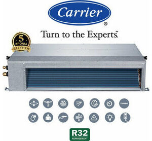 Carrier 42QSS048R8S/38QUS048R8T Επαγγελματικό Κλιματιστικό Inverter Καναλάτο 48000 BTU με Ψυκτικό Υγρό R32