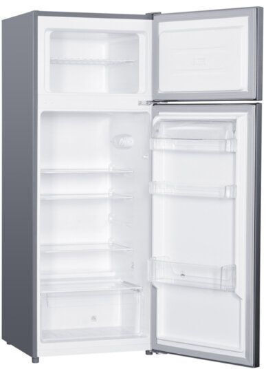 Crown DF-240SI Δίπορτο Ψυγείο 206lt Υ143xΠ55xΒ55.5cm Inox