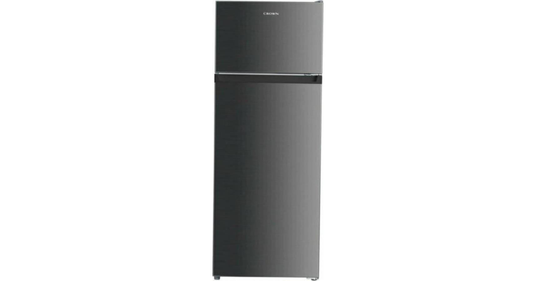 Crown DF-240SI Δίπορτο Ψυγείο 206lt Υ143xΠ55xΒ55.5cm Inox