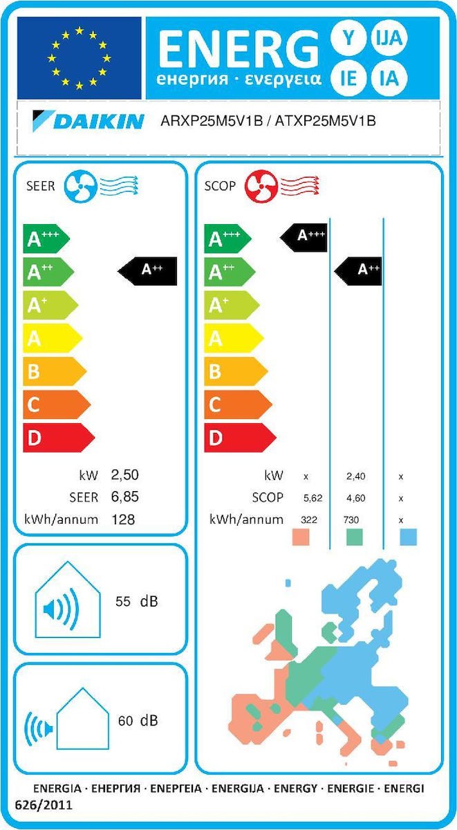 Daikin Comfora Siesta ATXP25M/ARXP25M Κλιματιστικό Inverter 9000 BTU A++/A+++ με Wi-Fi