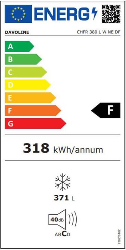 Davoline CHFR380LWNE/DF Καταψύκτης Μπαούλο 371lt