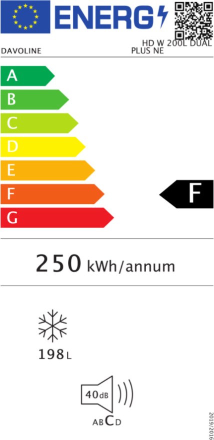 Davoline Dual Function HDW 200L DF PLUS NE Καταψύκτης Μπαούλο 198lt