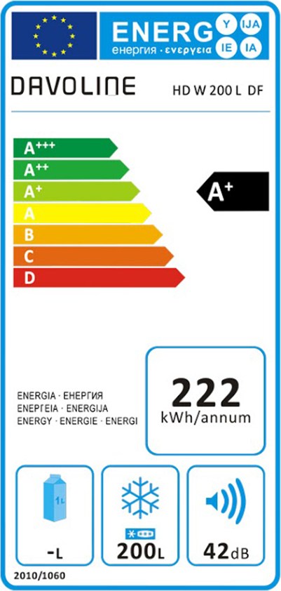 Davoline HDW 200L DF SG NE Καταψύκτης Μπαούλο 198lt