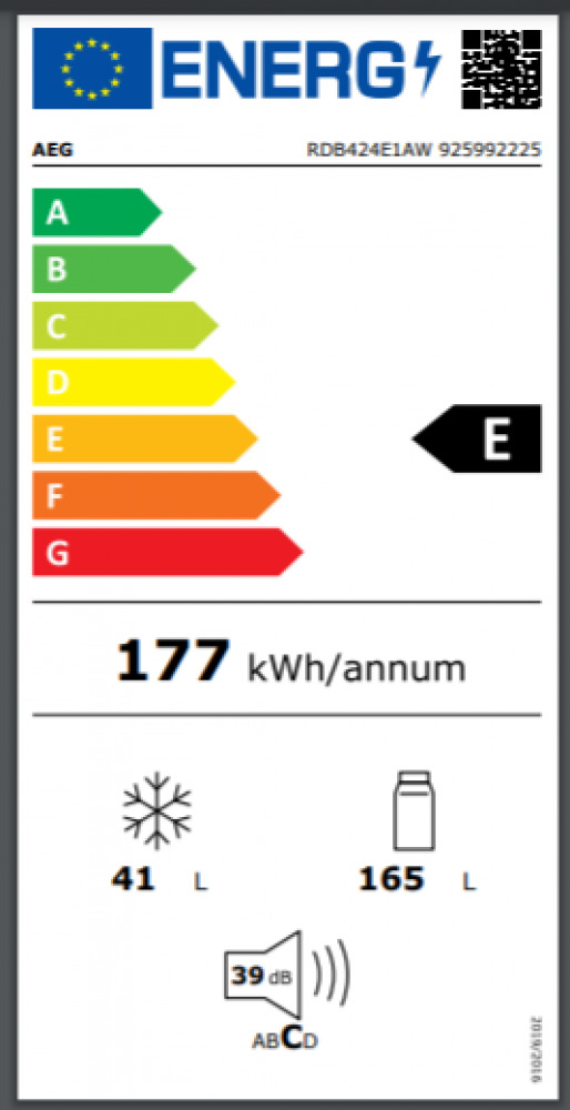 Δίπορτο Ψυγείο AEG RDB428E1AW