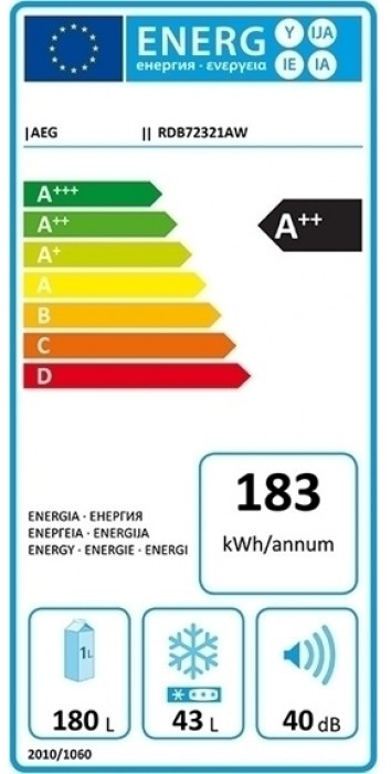 Δίπορτο Ψυγείο AEG RDB72321 AW