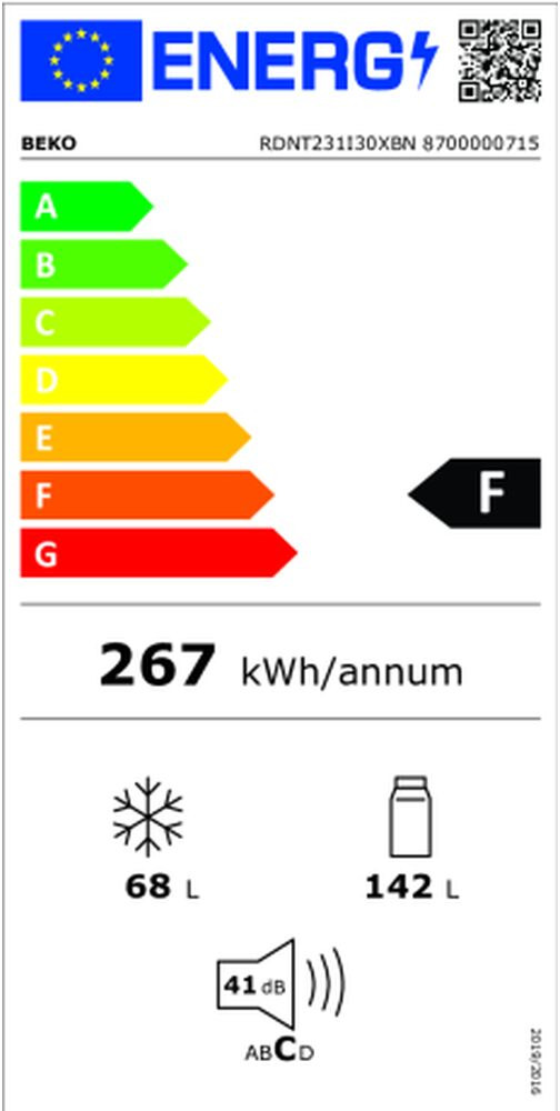 Δίπορτο Ψυγείο Beko RDNT231I30XBN