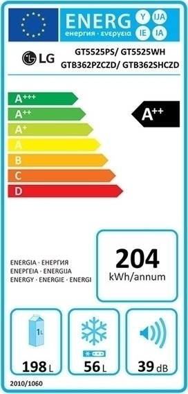 Δίπορτο Ψυγείο LG GTB362PZCZD