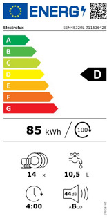 Electrolux EEM48320L Εντοιχιζόμενο Πλυντήριο Πιάτων 59.6cm για 14 Σερβίτσια Λευκό