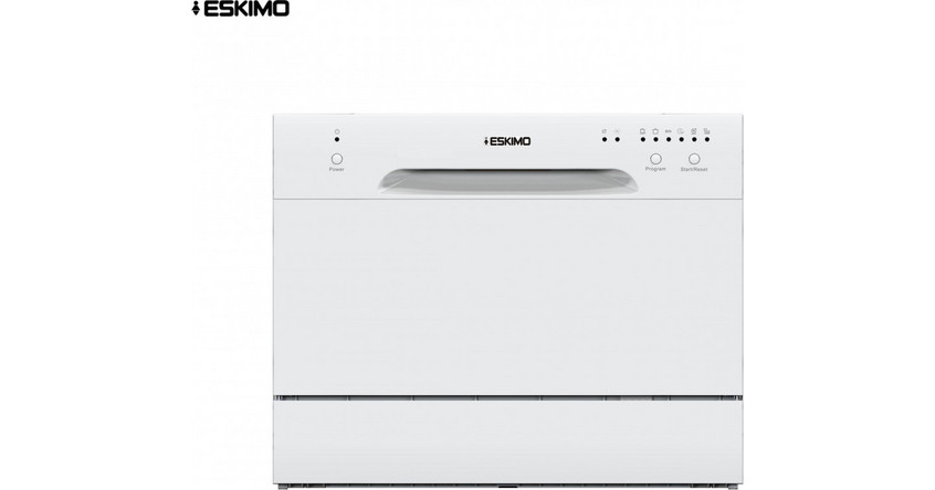 Eskimo ES 605 DW Πλυντήριο Πιάτων Πάγκου 55cm για 6 Σερβίτσια Λευκό