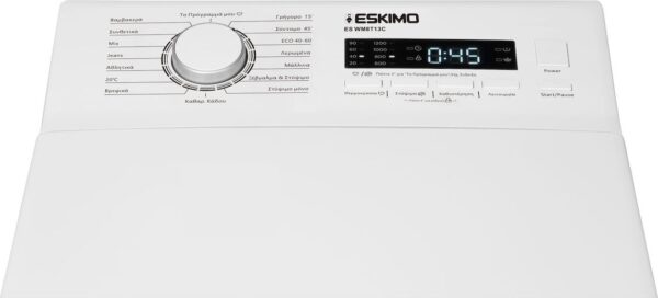 Eskimo ES WM8T13A Πλυντήριο Ρούχων Άνω Φόρτωσης 8kg 1300 Στροφών