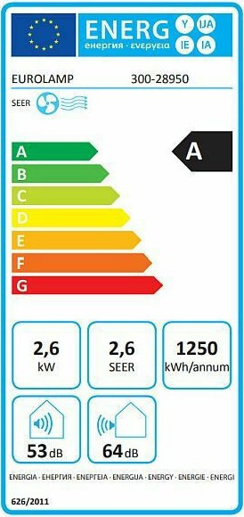 Eurolamp 300-28950 Φορητό Κλιματιστικό Ψύξης 9000 BTU με WiFi