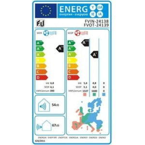 F&U FVIN-24138 Κλιματιστικό Inverter 24000 BTU A++/A+++ με Wi-Fi