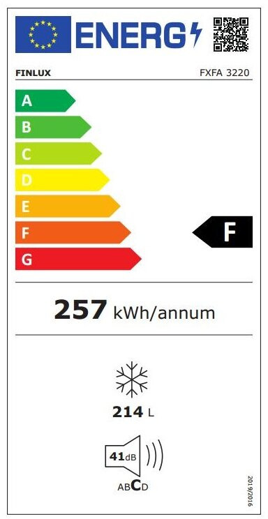 Finlux FXFA 3220 Όρθιος Καταψύκτης 214lt